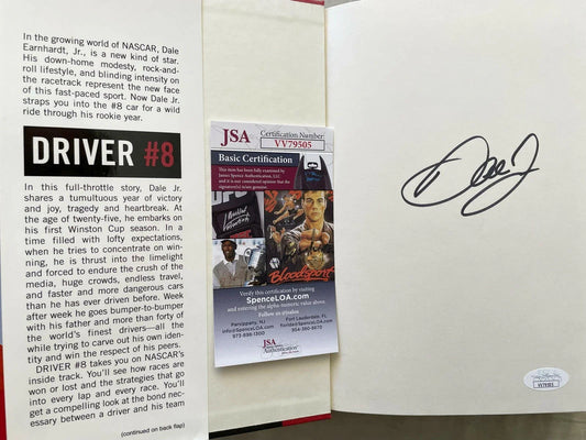 Dale Earnhardt Jr. autographed Driver #8 hardcover book JSA - AutographsForSale.com