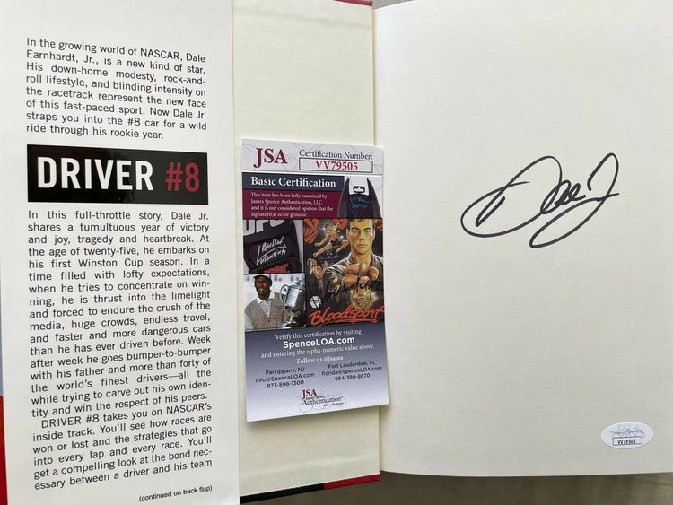 Dale Earnhardt Jr. Autographed Driver #8 hardcover book JSA - AutographsForSale.com