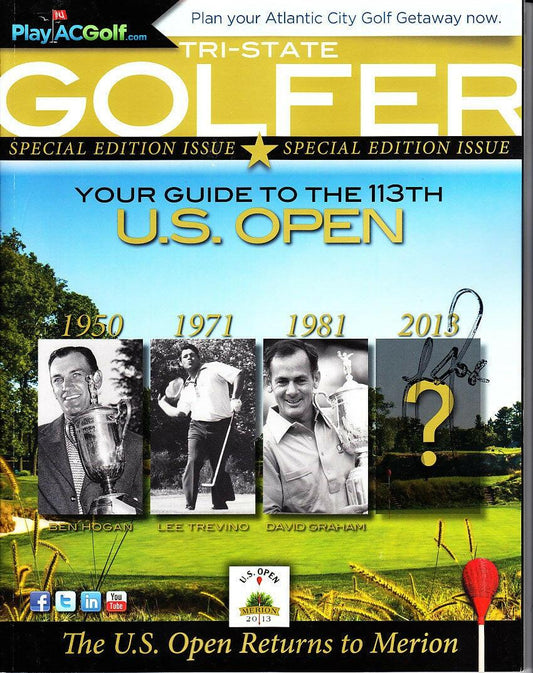 Justin Rose signed 2013 US Open Merion golf preview magazine - AutographsForSale.com