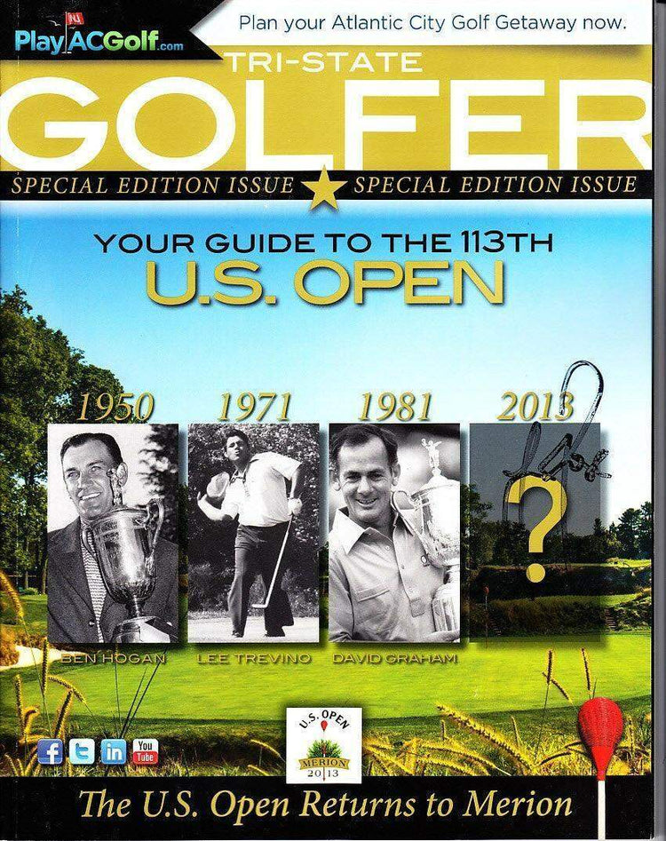 Justin Rose signed 2013 US Open Merion golf preview magazine - AutographsForSale.com