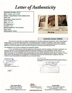 Payne Stewart signed Top-Flite 1997 1998 golf poster framed JSA - AutographsForSale.com