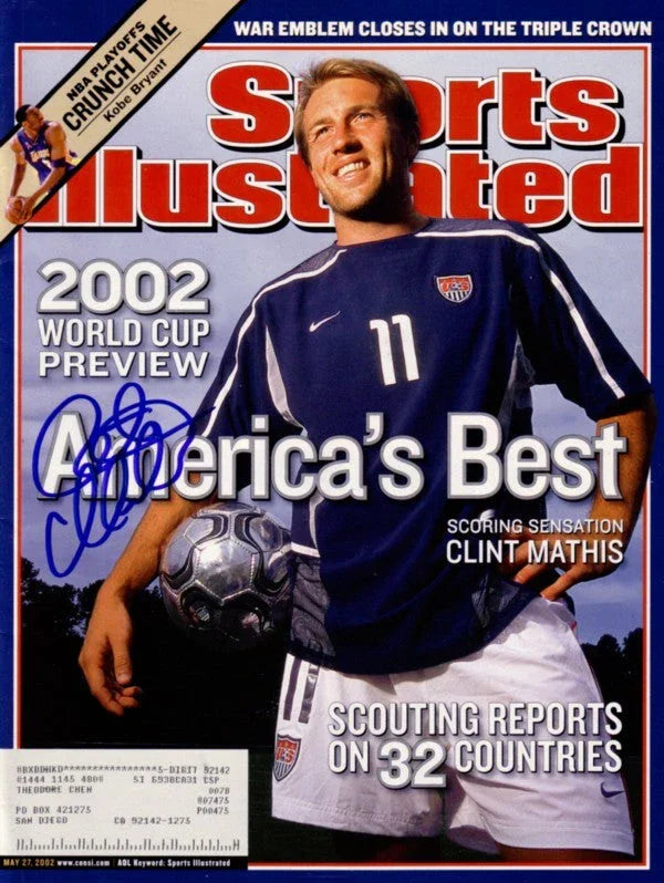 Clint Mathis signed 2002 World Cup Sports Illustrated magazine - AutographsForSale.com