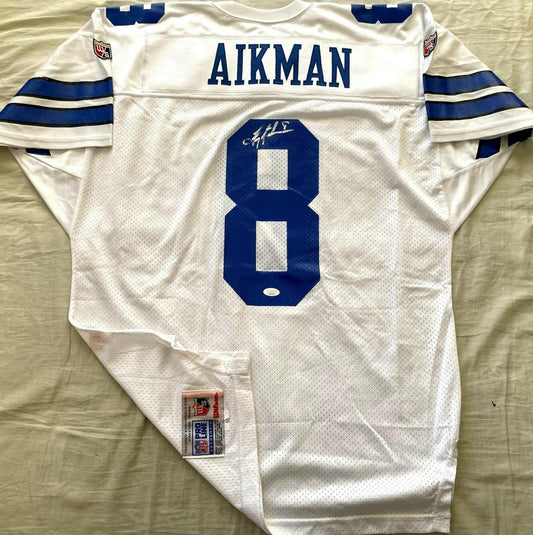 Troy Aikman signed Dallas Cowboys 90s Wilson game model jersey JSA - AutographsForSale.com