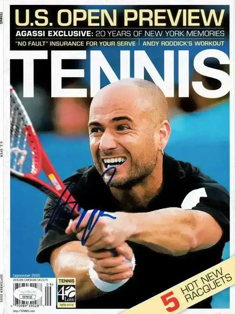 Andre Agassi autographed 2005 Tennis magazine cover JSA - AutographsForSale.com