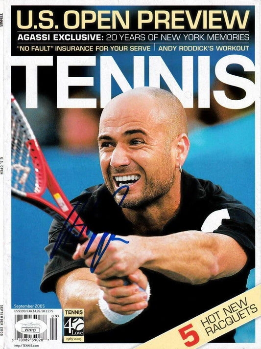 Andre Agassi autographed 2005 Tennis Magazine cover (JSA) - AutographsForSale.com