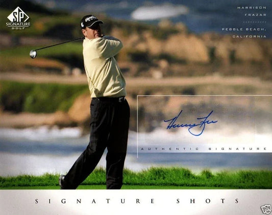 Harrison Frazar certified signed 2004 Upper Deck SP Signature golf 8x10 card - AutographsForSale.com