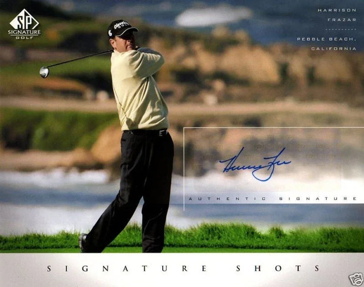 Harrison Frazar certified signed 2004 Upper Deck SP Signature golf 8x10 card - AutographsForSale.com