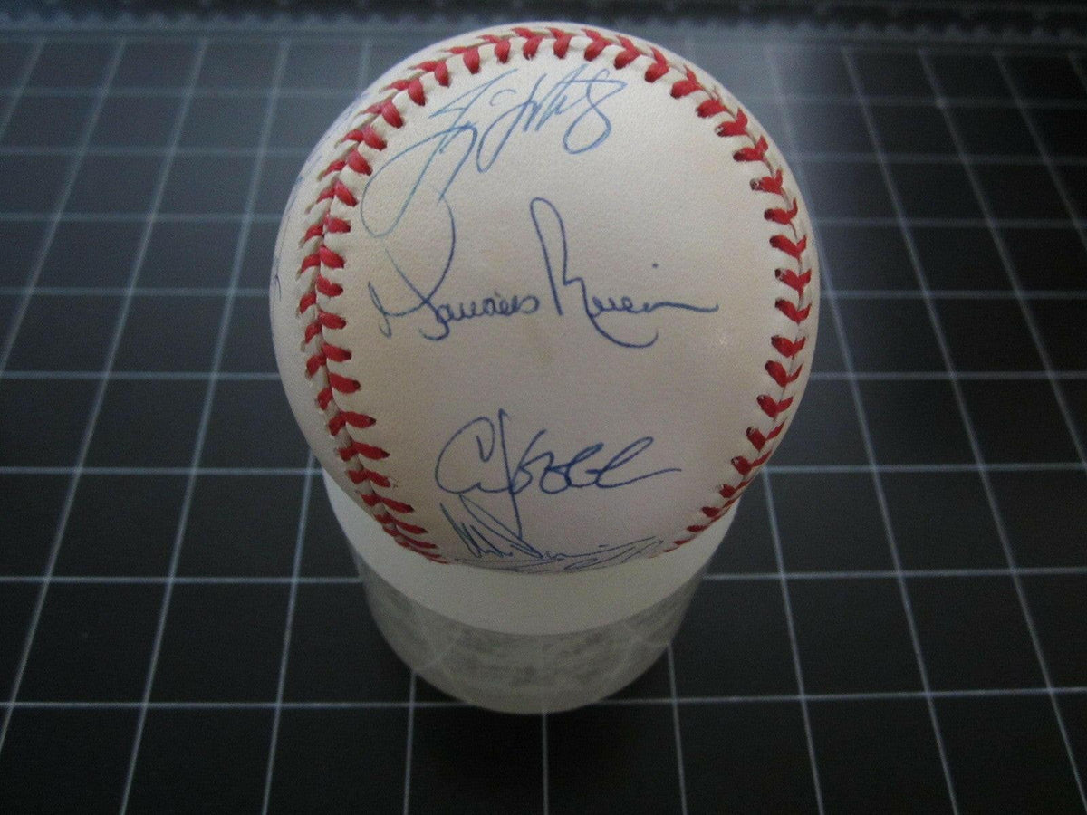 1998 Yankees team signed World Series baseball Derek Jeter Mariano Rivera STEINER - AutographsForSale.com