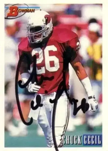 Chuck Cecil autographed Arizona Cardinals 1993 Bowman card - AutographsForSale.com