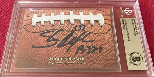 Shaun Alexander autographed Signature Legends Series football card BAS slabbed - AutographsForSale.com