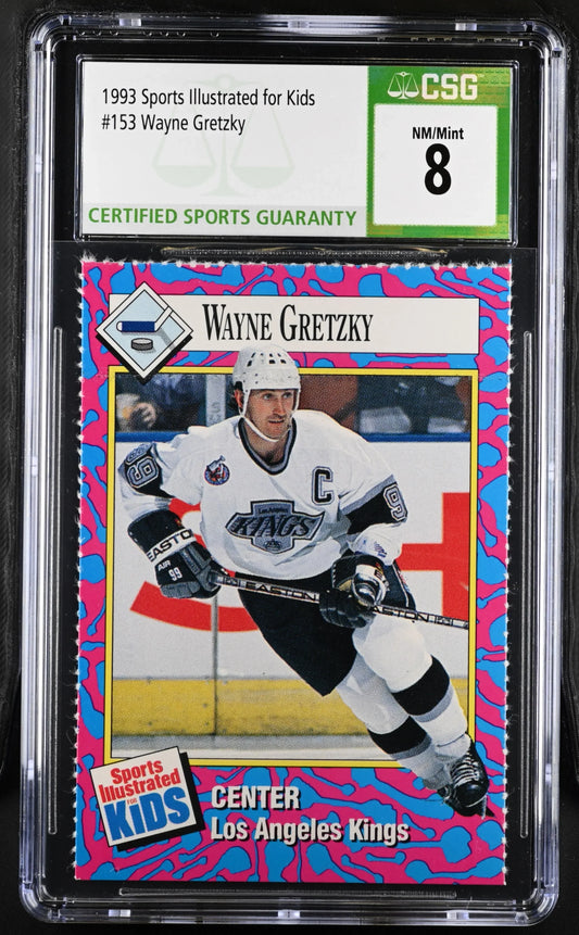 Wayne Gretzky Los Angeles Kings 1993 Sports Illustrated for Kids card CSG Graded 8 - AutographsForSale.com