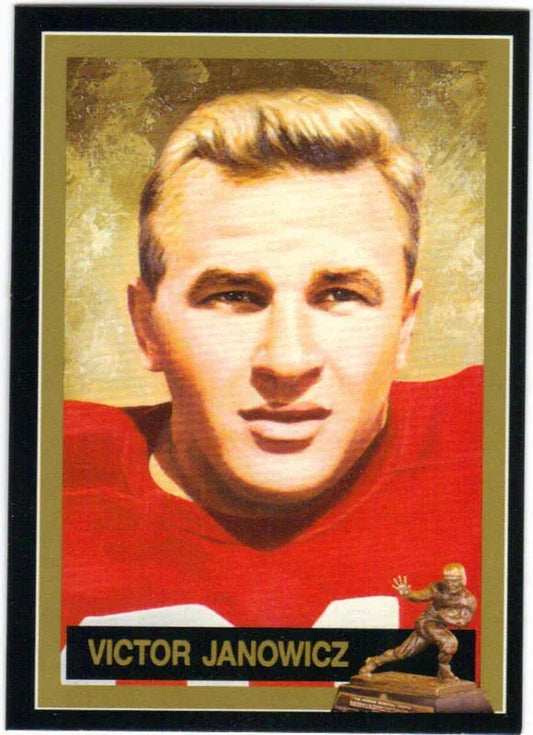 Vic Janowicz Ohio State Buckeyes 1950 Heisman Trophy winner card - AutographsForSale.com