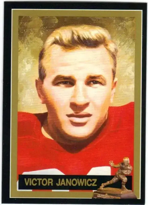 Vic Janowicz Ohio State Buckeyes 1950 Heisman Trophy winner card - AutographsForSale.com