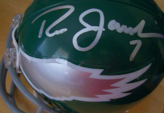 Ron Jaworski & Harold Carmichael signed Philadelphia Eagles retro mini helmet JSA - AutographsForSale.com