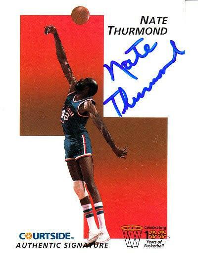 Nate Thurmond certified signed Golden State Warriors 1992 Courtside card - AutographsForSale.com