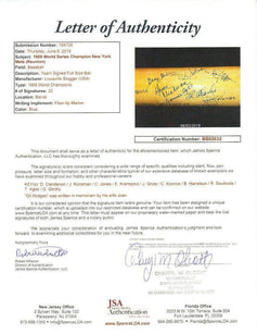 1969 New York Mets World Series Champions team autographed Bat JSA - AutographsForSale.com