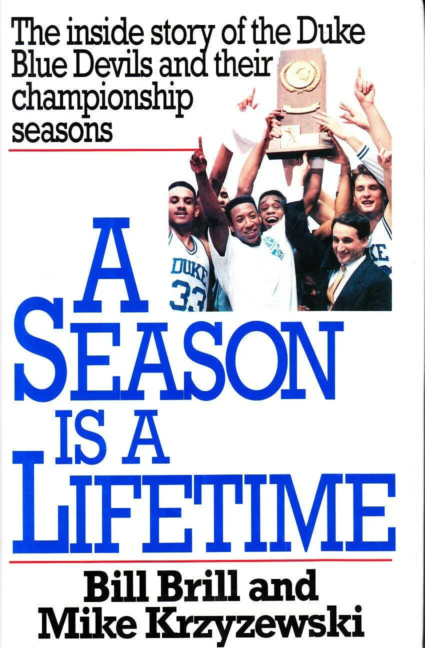 Mike Coach K Krzyzewski signed Duke Blue Devils Season Is A Lifetime book JSA - AutographsForSale.com