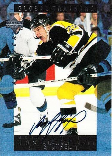Jozef Stumpel certified signed Boston Bruins 1995-96 Be A Player card - AutographsForSale.com