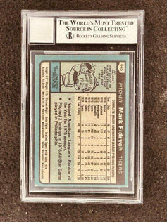 Mark Fidrych signed Detroit Tigers 1980 Topps card BGS 7 BAS 8 - AutographsForSale.com