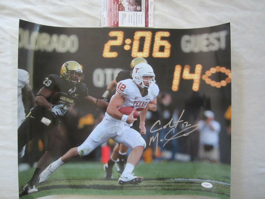 Colt McCoy signed Texas Longhorns 16x20 poster or photo JSA - AutographsForSale.com