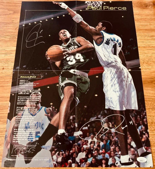 Paul Pierce autographed Boston Celtics Sports Illustrated for Kids 16x20 poster JSA - AutographsForSale.com