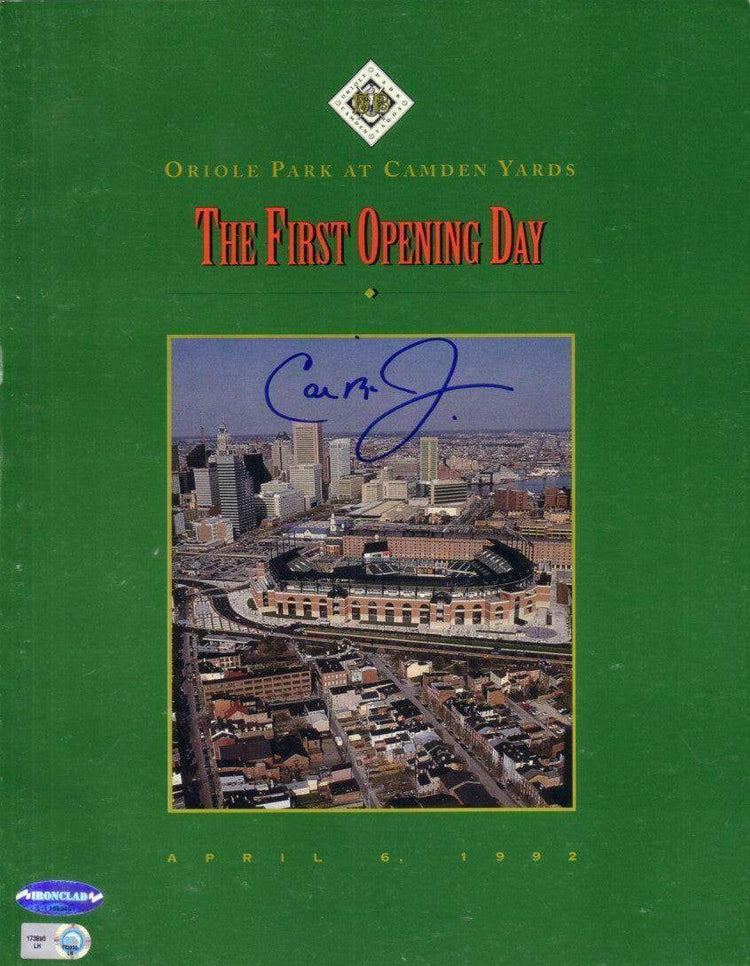Cal Ripken autographed Baltimore Orioles 1992 Camden Yards First Opening Day program Ironclad - AutographsForSale.com
