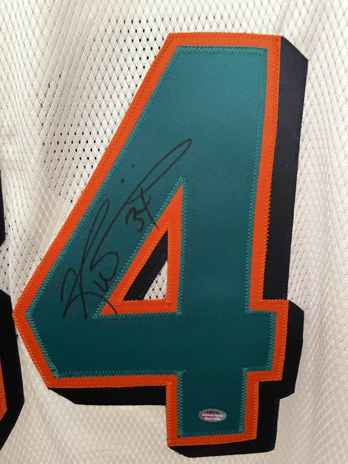 Ricky Williams signed Dolphins Reebok white jersey SCHWARTZ - AutographsForSale.com
