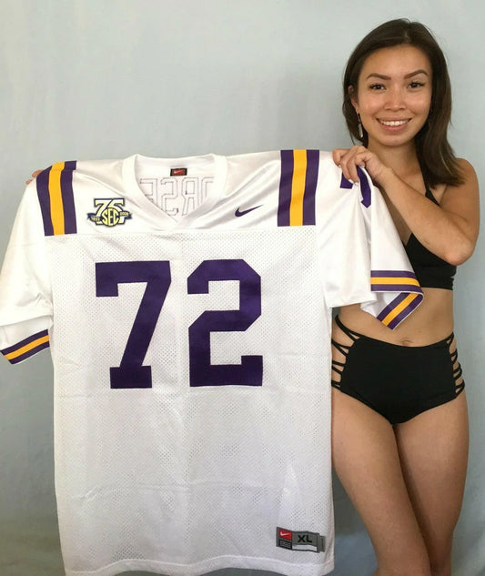 Glenn Dorsey LSU 2007 Nike white XL jersey New - AutographsForSale.com