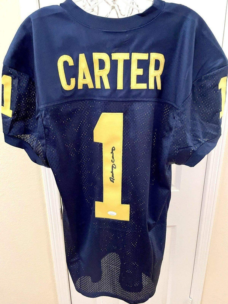 Anthony Carter signed Michigan Wolverines blue jersey JSA - AutographsForSale.com