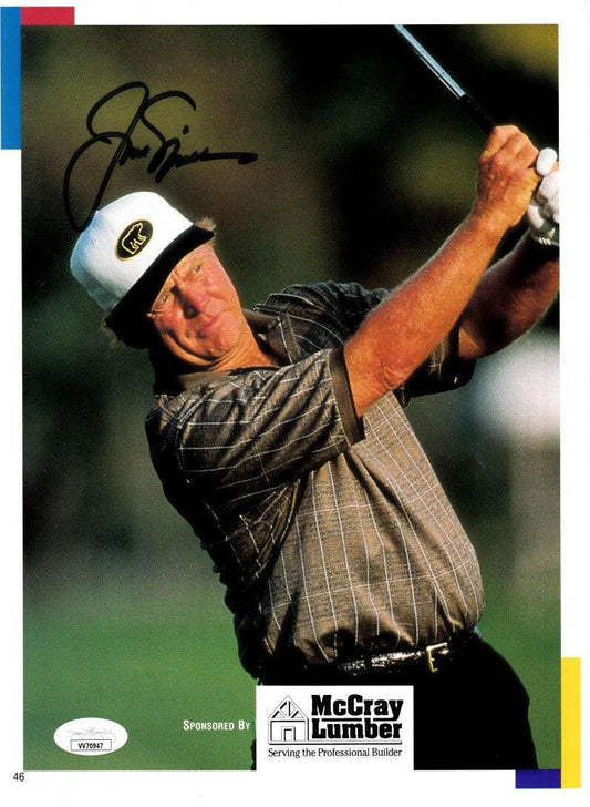 Jack Nicklaus autographed full page golf magazine photo JSA - AutographsForSale.com