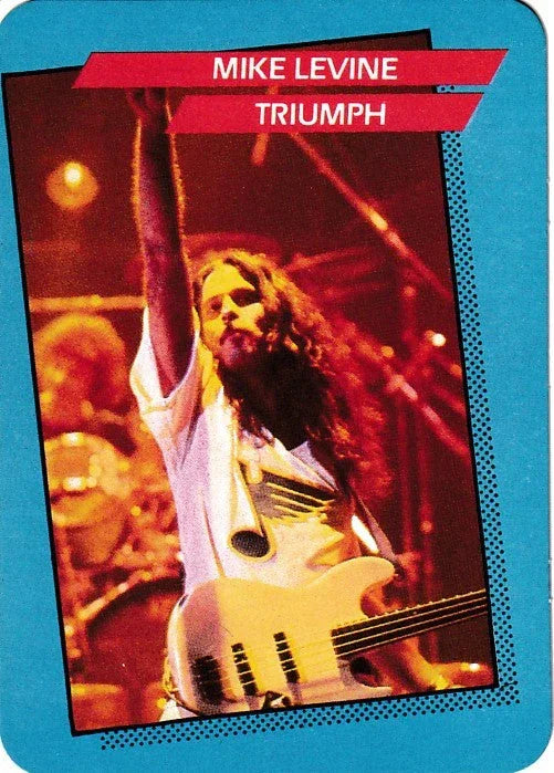 Mike Levine (Triumph) 1985 Amurol Rock Star concert card - AutographsForSale.com