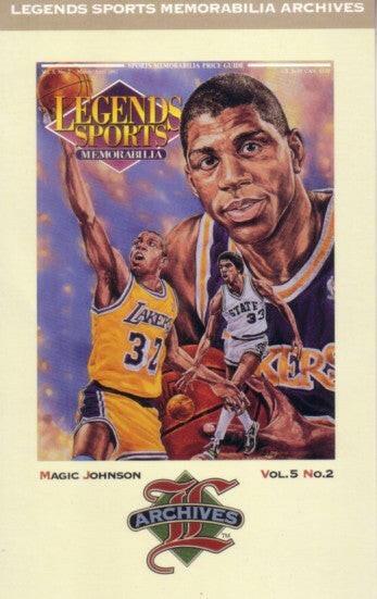 Magic Johnson LA Lakers 1992 Legends cover postcard - AutographsForSale.com
