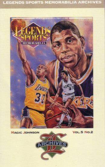 Magic Johnson LA Lakers 1992 Legends cover postcard - AutographsForSale.com