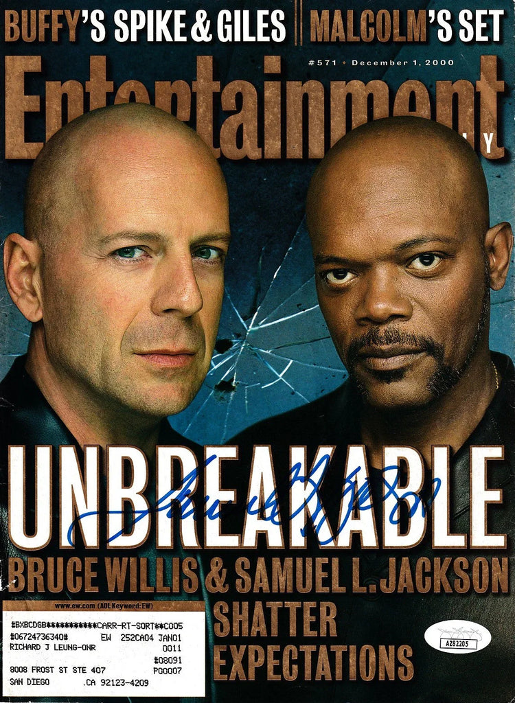 Samuel L. Jackson signed Unbreakable movie 2000 Entertainment Weekly cover JSA - AutographsForSale.com
