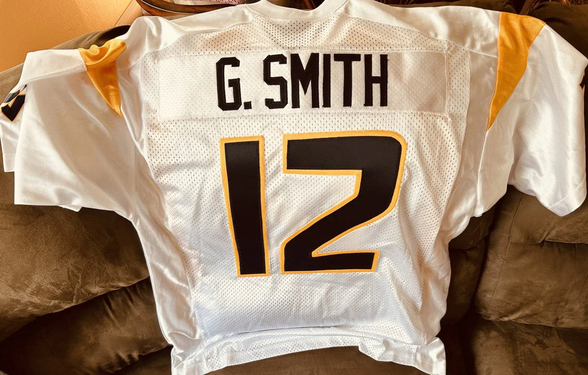 Geno Smith West Virginia Mountaineers Nike white XL jersey NEW - AutographsForSale.com