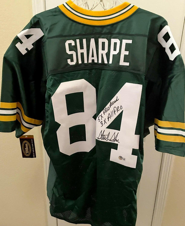 Sterling Sharpe signed Packers Wilson game jersey w/ 5X Pro Bowl 3X All Pro BAS certified - AutographsForSale.com
