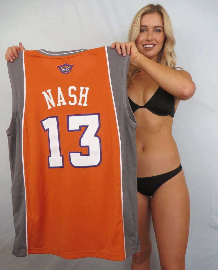 Steve Nash Phoenix Suns Adidas orange game model jersey - AutographsForSale.com