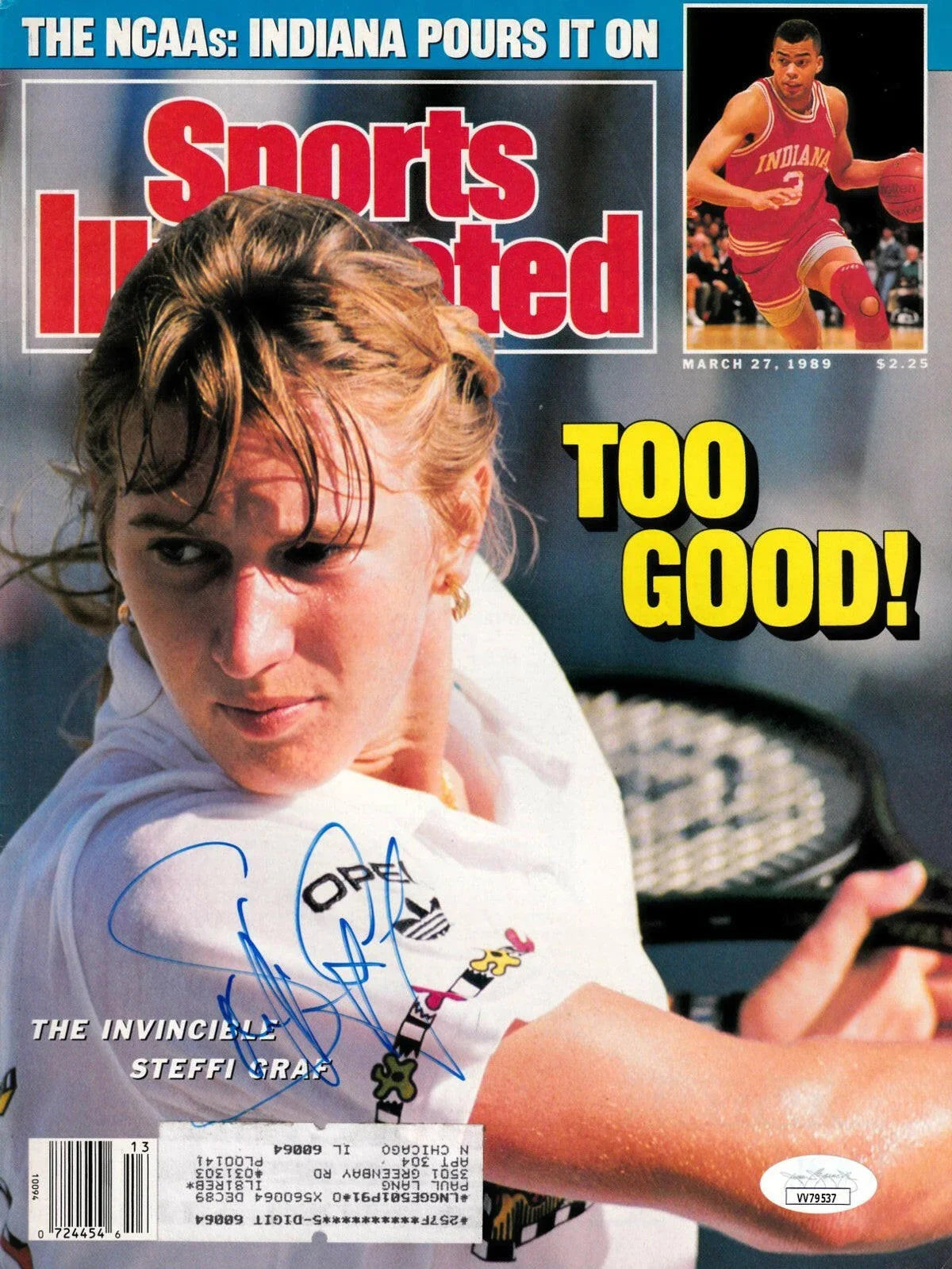 Steffi Graf autographed 1989 Sports Illustrated magazine JSA - AutographsForSale.com