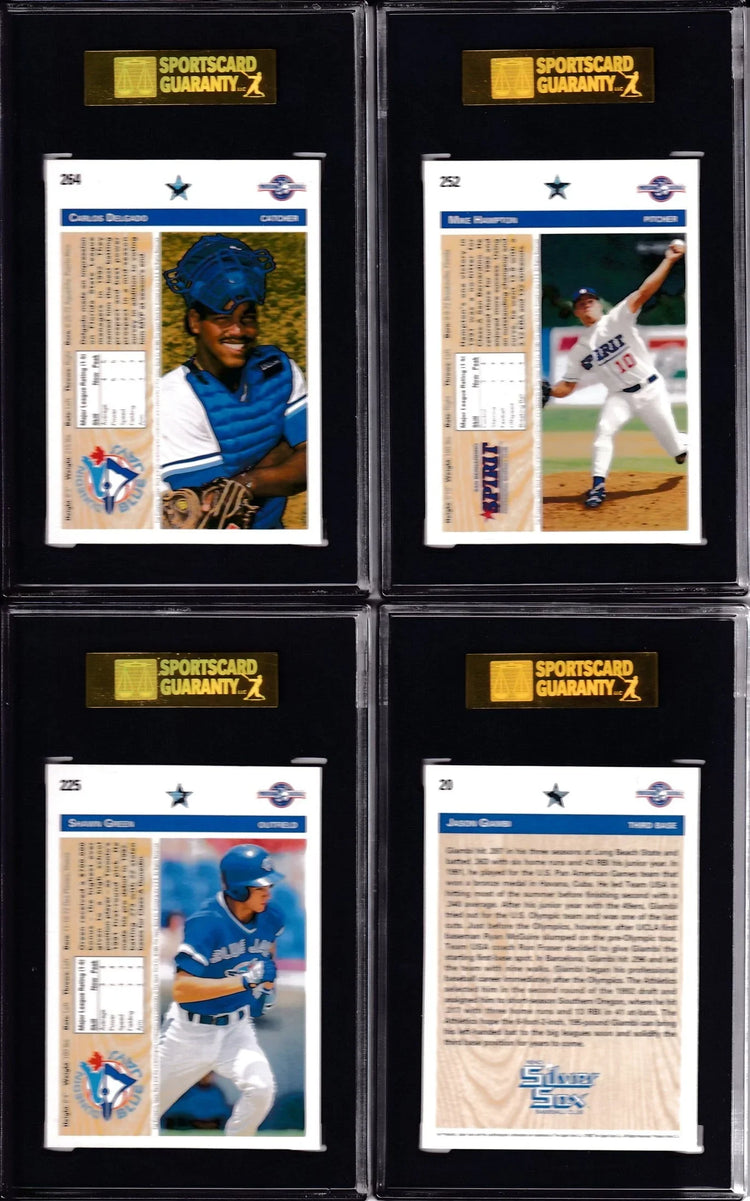 4 1992 Upper Deck Minors SGC grade cards Carlos Delgado Jason Giambi Shawn Green Mike Hampton - AutographsForSale.com