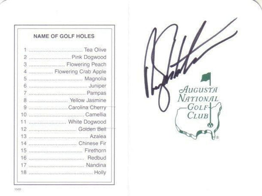 Rory Sabbatini autographed Augusta Masters scorecard - AutographsForSale.com