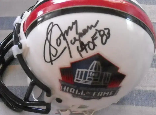 Sonny Jurgensen autographed Pro Football Hall of Fame mini helmet inscribed HOF 83 (JSA) - AutographsForSale.com