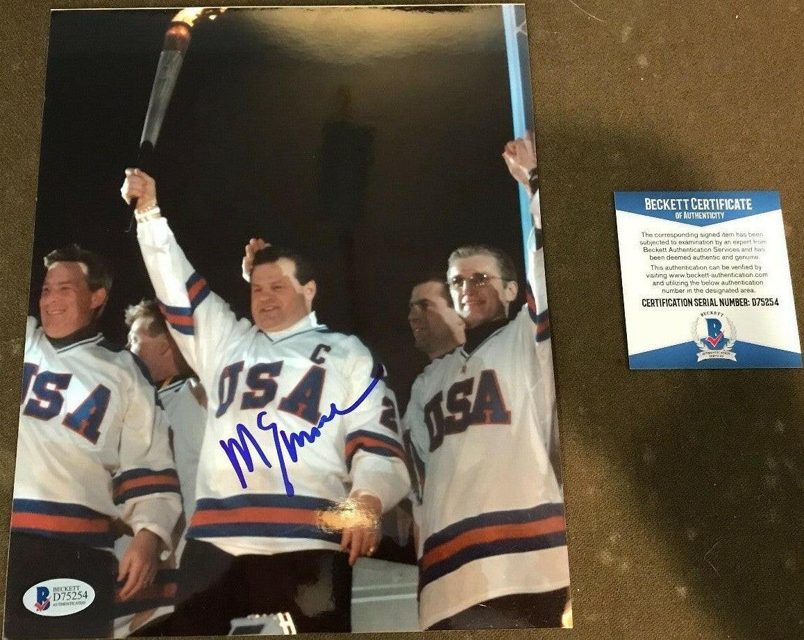 Mike Eruzione signed 2002 Winter Olympics Opening Ceremony 8x10 photo BAS certified - AutographsForSale.com