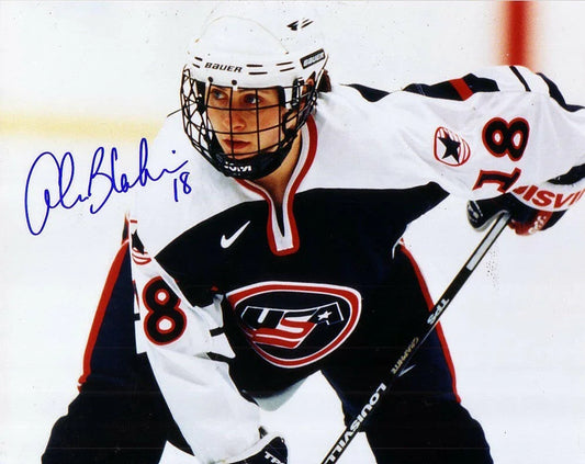 Alana Blahoski signed 1998 US Women’s hockey team 8x10 photo - AutographsForSale.com