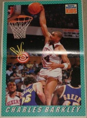 Charles Barkley Philadelphia 76ers 1991 Sports Illustrated for Kids magazine with poster - AutographsForSale.com