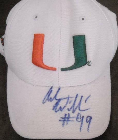 Andrew Williams autographed Miami Hurricanes cap or hat - AutographsForSale.com