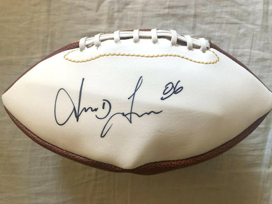 Irving Fryar autographed full size white panel football - AutographsForSale.com