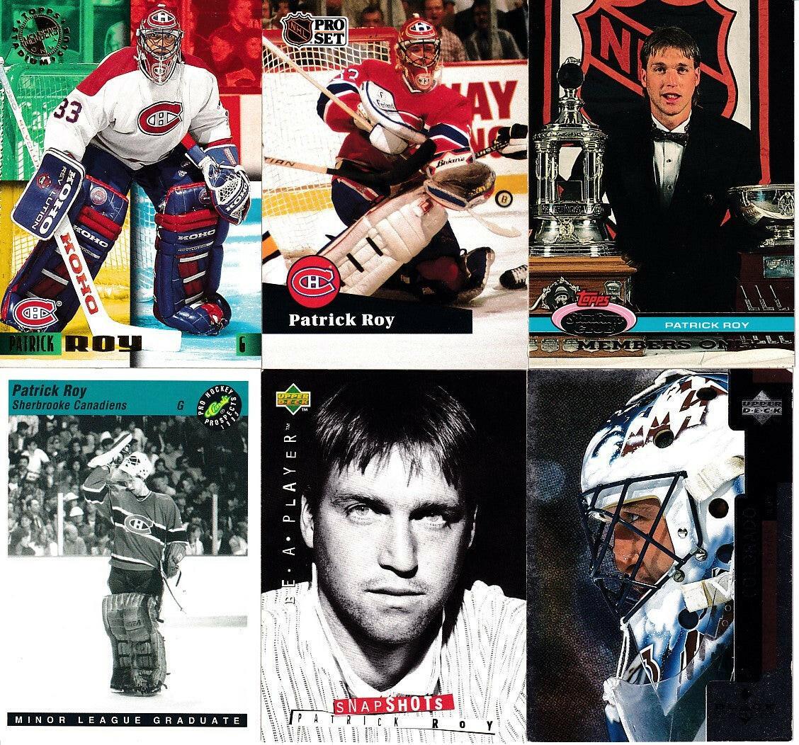 Patrick Roy 6 card lot 1992 and 1995 Stadium Club Members Only Avalanche Canadiens - AutographsForSale.com
