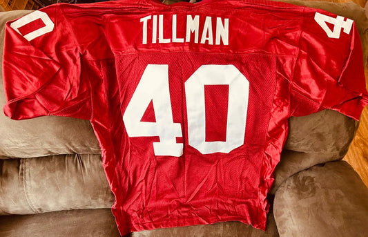 Pat Tillman Arizona Cardinals 2001 Reebok stitched red size LARGE jersey - AutographsForSale.com