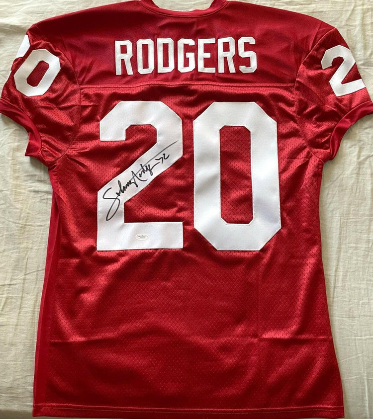 Johnny Rodgers signed Nebraska red jersey JSA - AutographsForSale.com