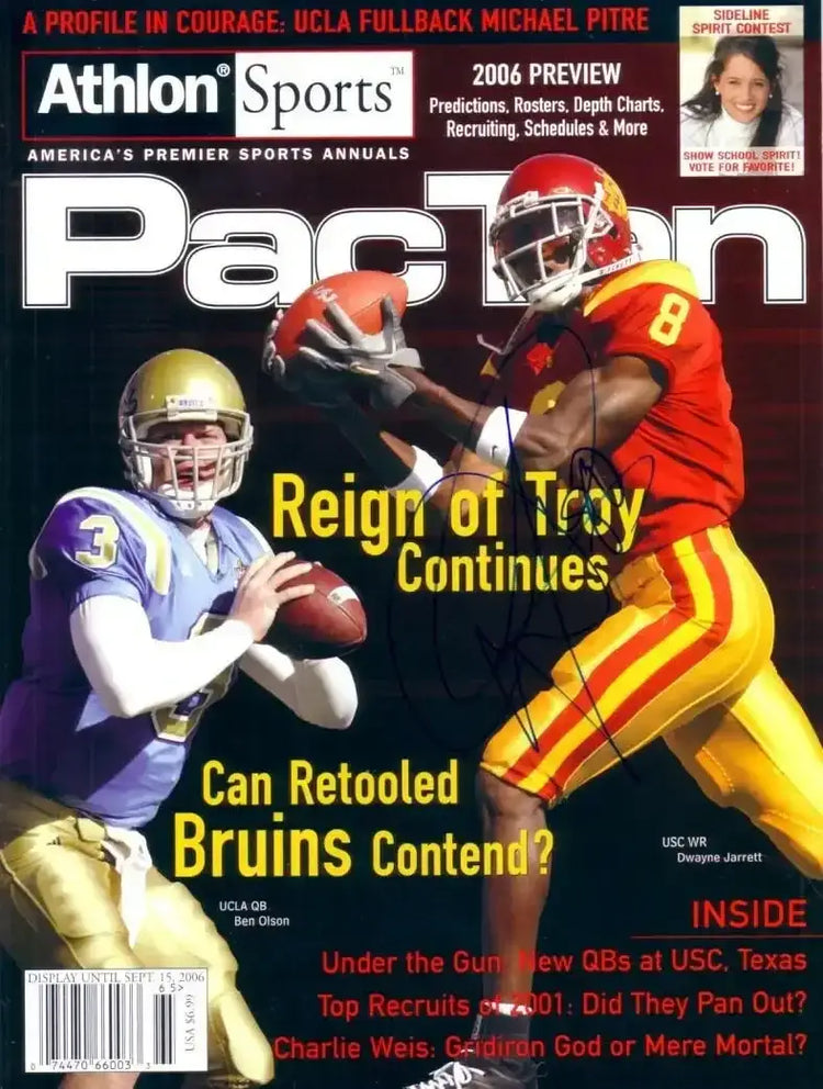 Dwayne Jarrett autographed USC Trojans 2006 Athlon magazine - AutographsForSale.com